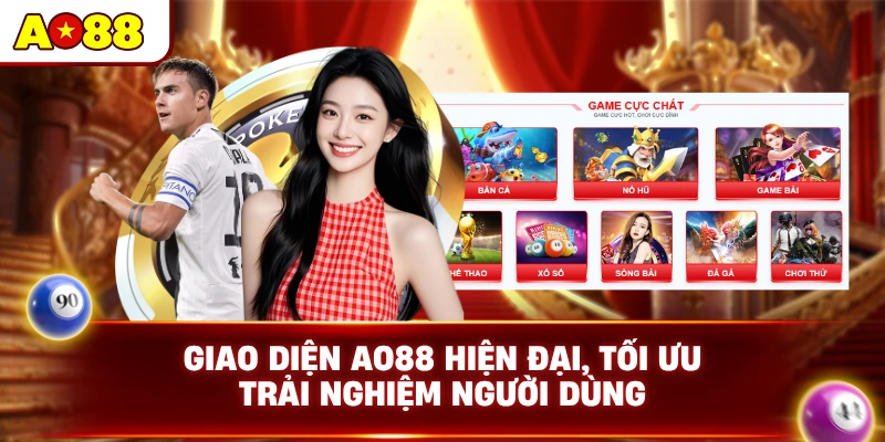 Giao diện AO88 hiện đại, tối ưu trải nghiệm người dùng